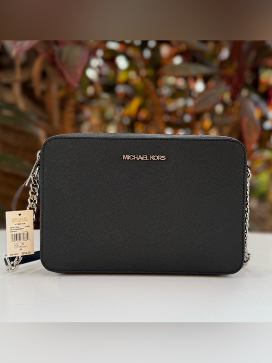 Michael Kors Handbags - Michael Kors Classic Black & Silver Crossbody Bag NWT